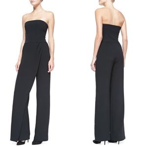 Ralph Lauren Black Label Silk Strapless Draped Wide-Leg Caralyn Jumpsuit